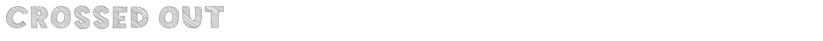 Crossed Out font preview